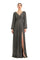 Formal Dresses Beaded Long Sleeve A Line Formal Evening Dress Bronze