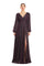 Formal Dresses Beaded Long Sleeve A Line Formal Evening Dress Cranberry