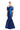 Prom Dresses Pleated Long Formal Mermaid Prom Evening Dress Indigo