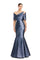 Prom Dresses Pleated Long Formal Mermaid Prom Evening Dress Slate