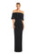 Formal Dresses Beaded Long Formal Cape Evening Dress Black