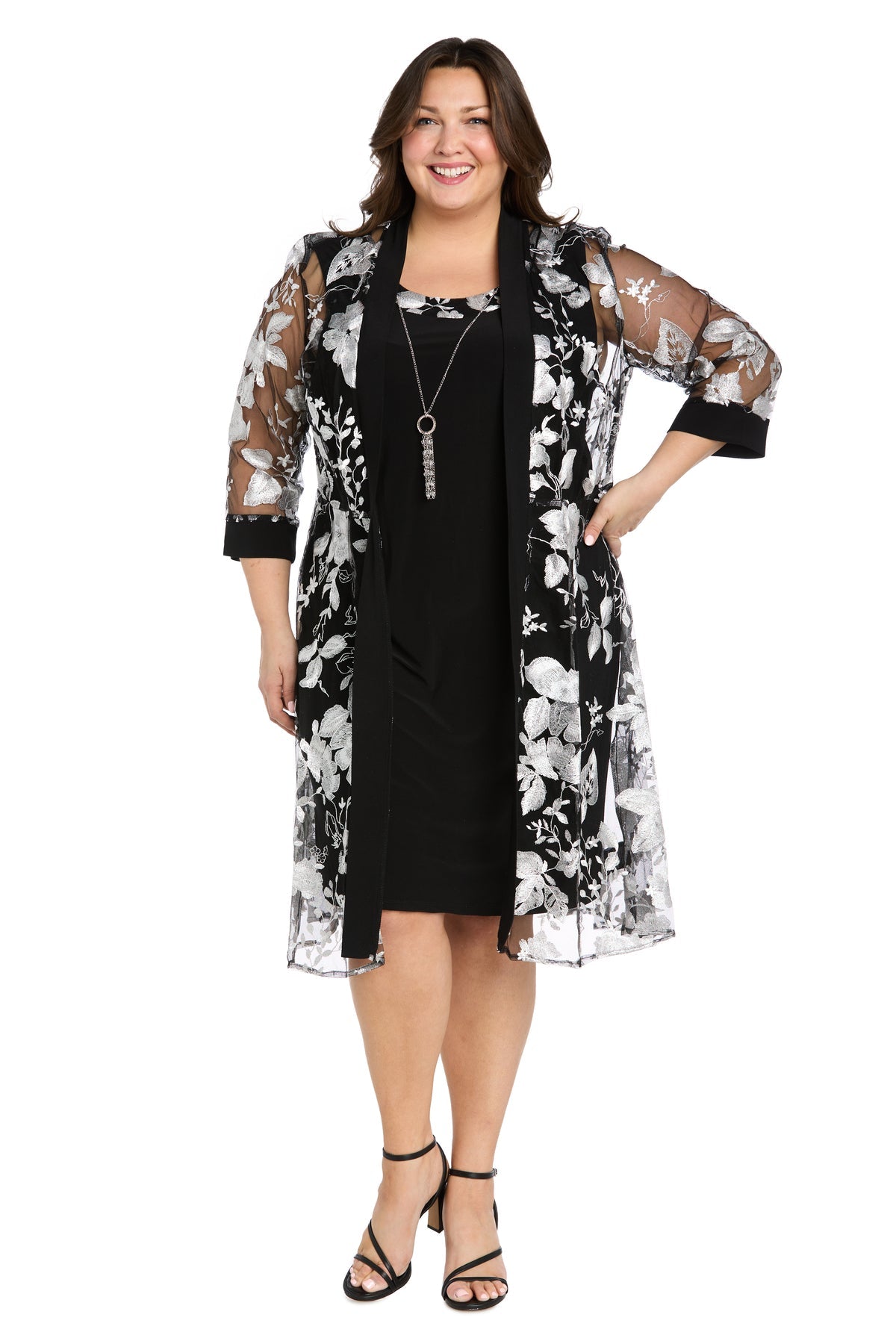 Short Floral Jacket Dress Plus Size R&M Richards 1883W The Dress Outlet Short Floral Jacket Dress Plus Size R&M Richards 1883W The Dress Outlet