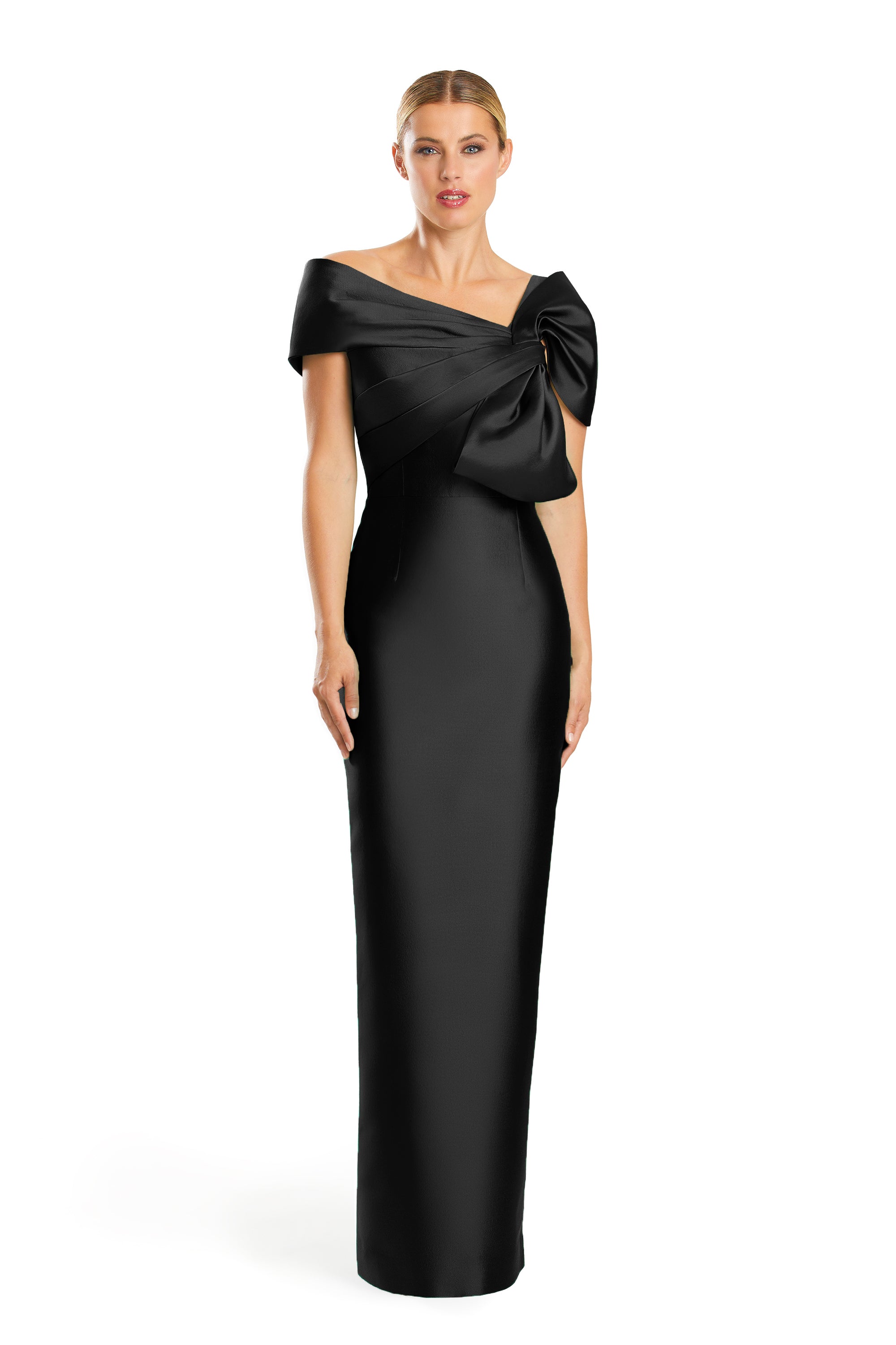 Formal Dresses Long Formal Pleated Evening Dress Black