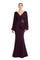 Formal Dresses Long Sleeve Formal Beaded Mermaid Dress Aubergine