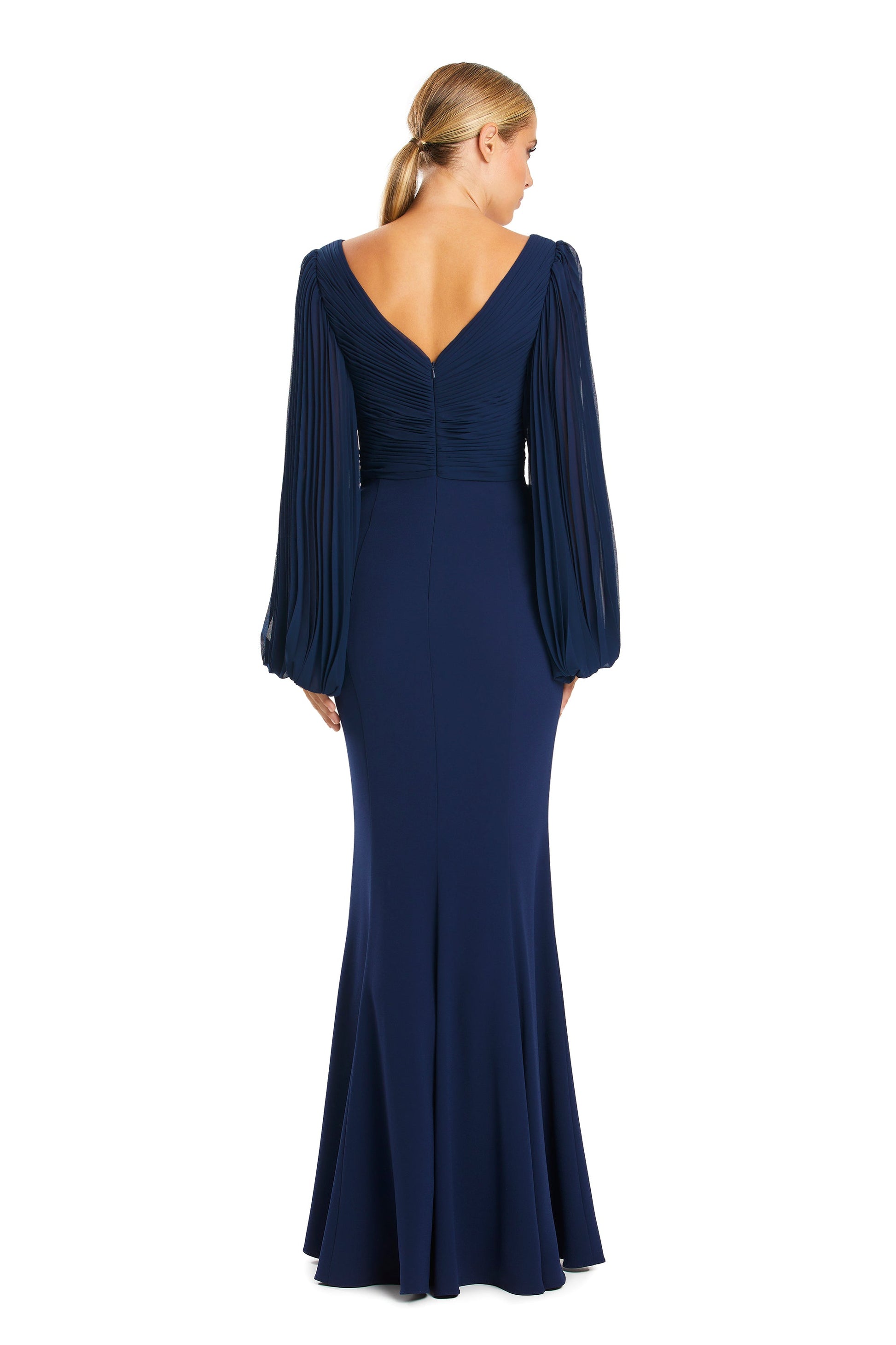 Alexander by Daymor 1886F23 Long Sleeve Formal Beaded Mermaid Dress