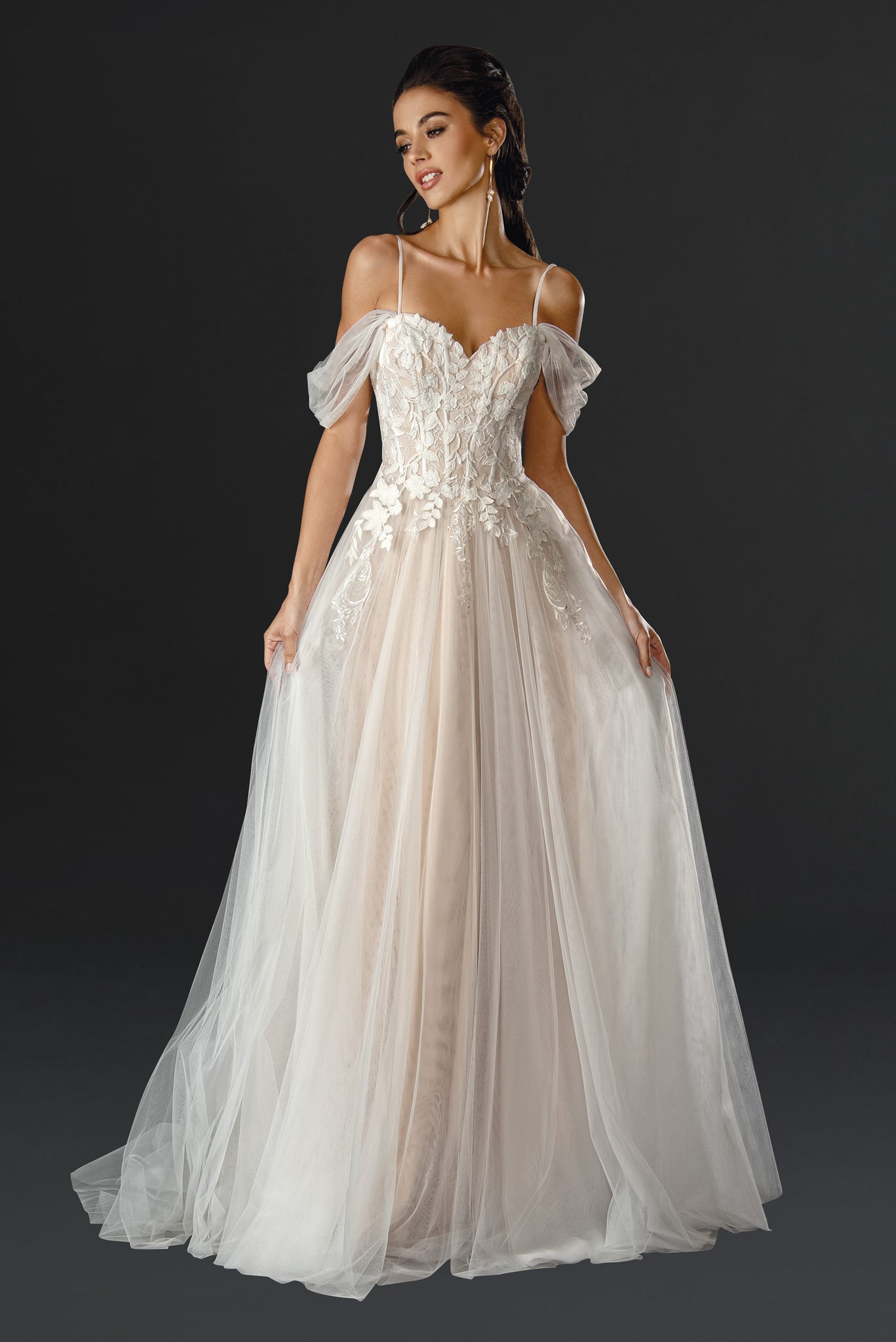 Stella Couture 23536 Wedding Long A Line Simple Bridal Dress