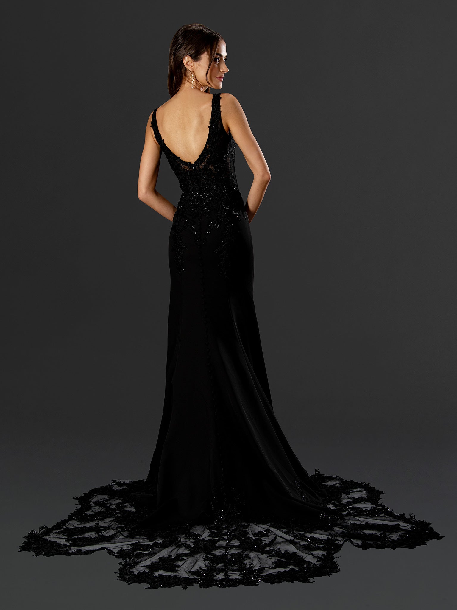 Wedding Dresses Wedding Long Fitted Mermaid Dress Black