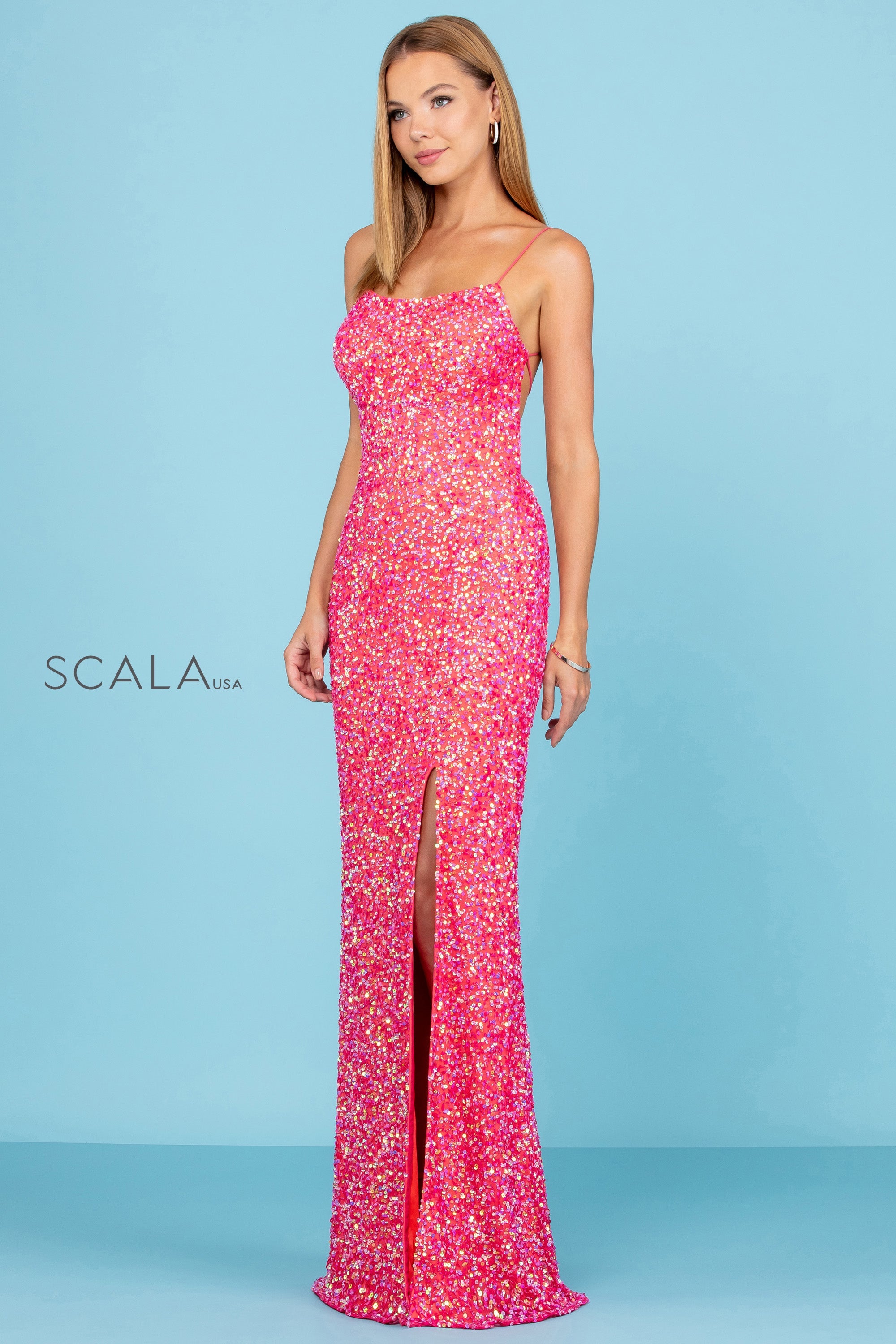 Prom Dresses Long Formal Slit Prom Sequin Dress Calypso