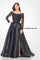 Formal Dresses Ball Gown Long Slit Formal Evening Dress Black