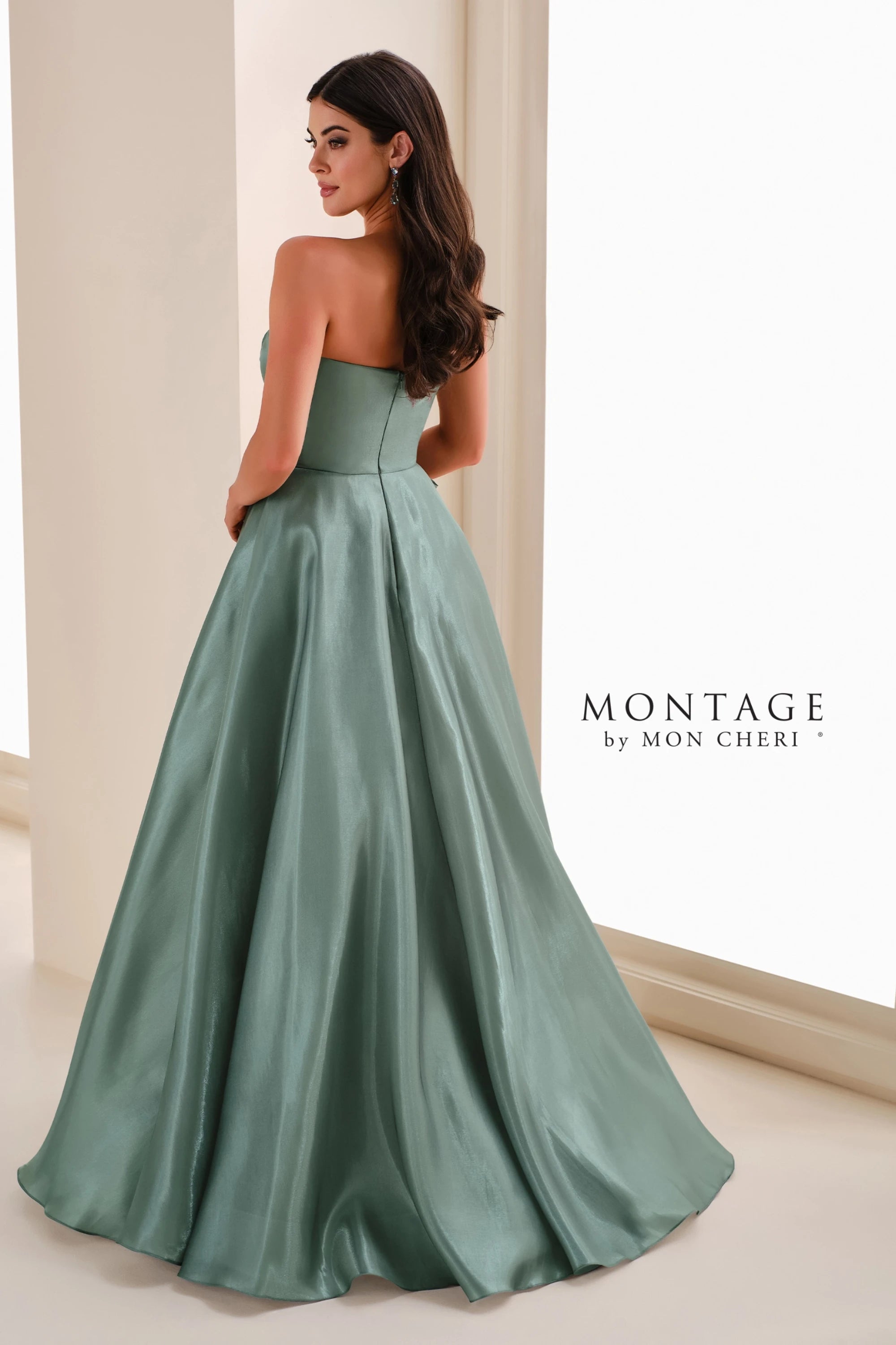 Formal Dresses Long A Line Evening Formal Gown Eucalyptus