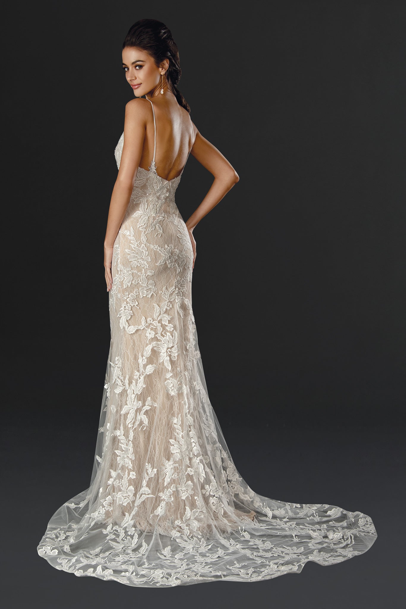 Stella Couture 23508 Long Lace Wedding Mermaid Simple Dress