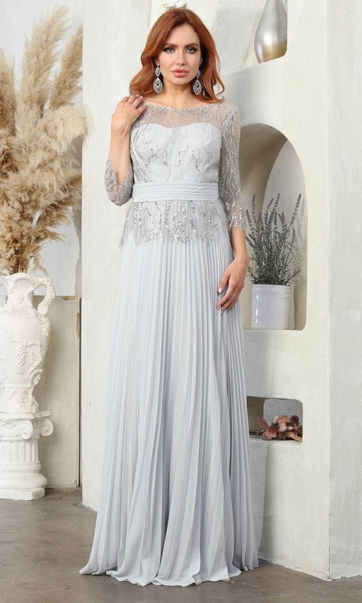 Bateau Floor-Length Chiffon Formal A-Line May Queen 2007