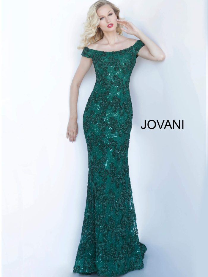 Mother of the Bride Dresses Long Sequin Beaded Mother of the Bride Dress  Emerald