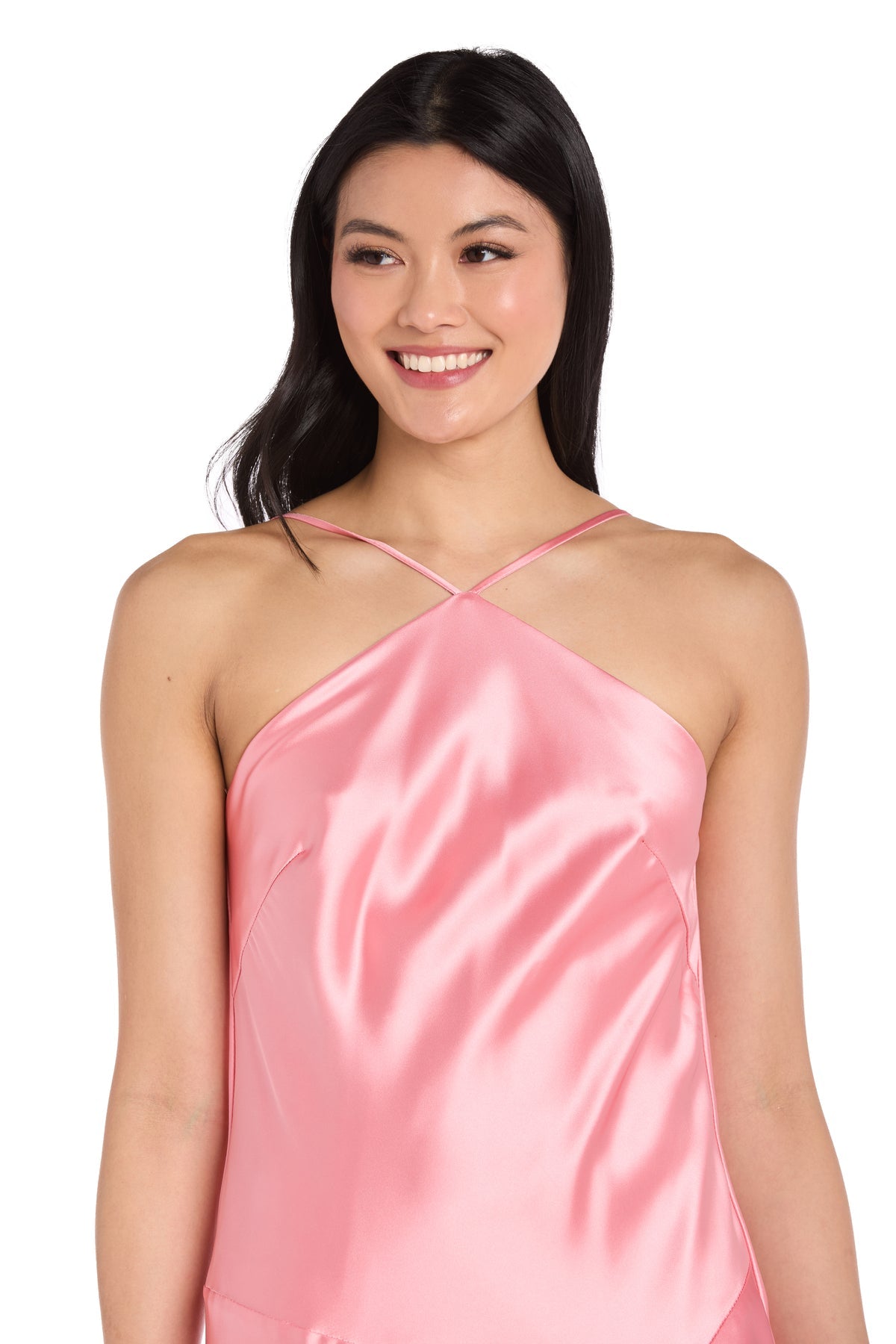 Morgan & Co 19102 Short Ruffle Slit Homecoming Midi Length Cocktail Dress