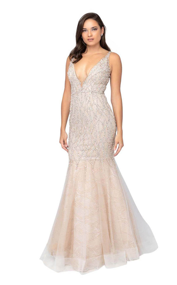 Terani Couture 1911P8352 Beaded Long Mermaid Formal Prom Dress