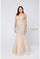 Prom Dresses Beaded Long Mermaid Formal Prom Dress Ivory Nude