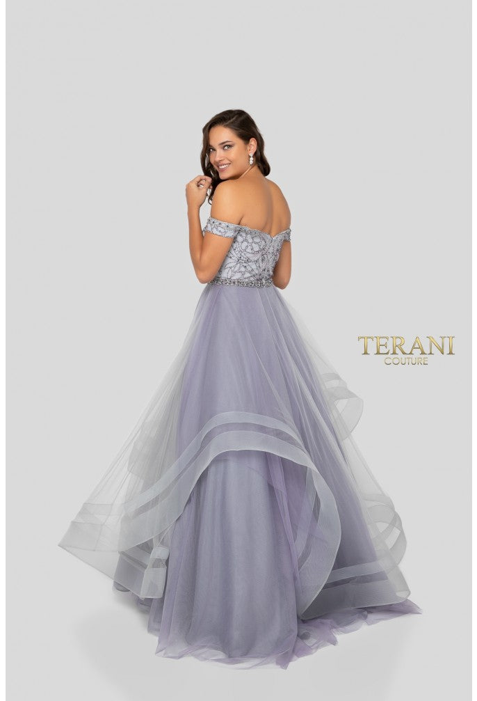 Terani Couture 1911P8501 Long Ball Gown Beaded Prom Dress