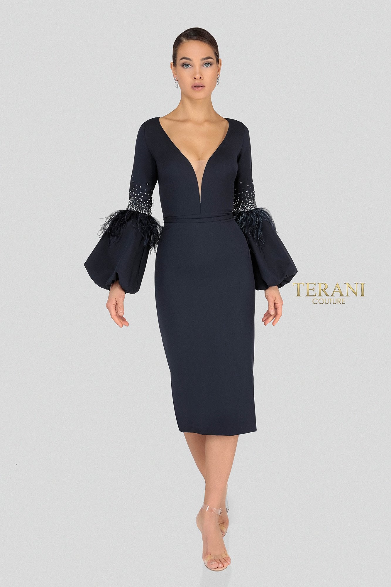 Terani Couture Fitted Short Dress 1912C9643 - The Dress Outlet
