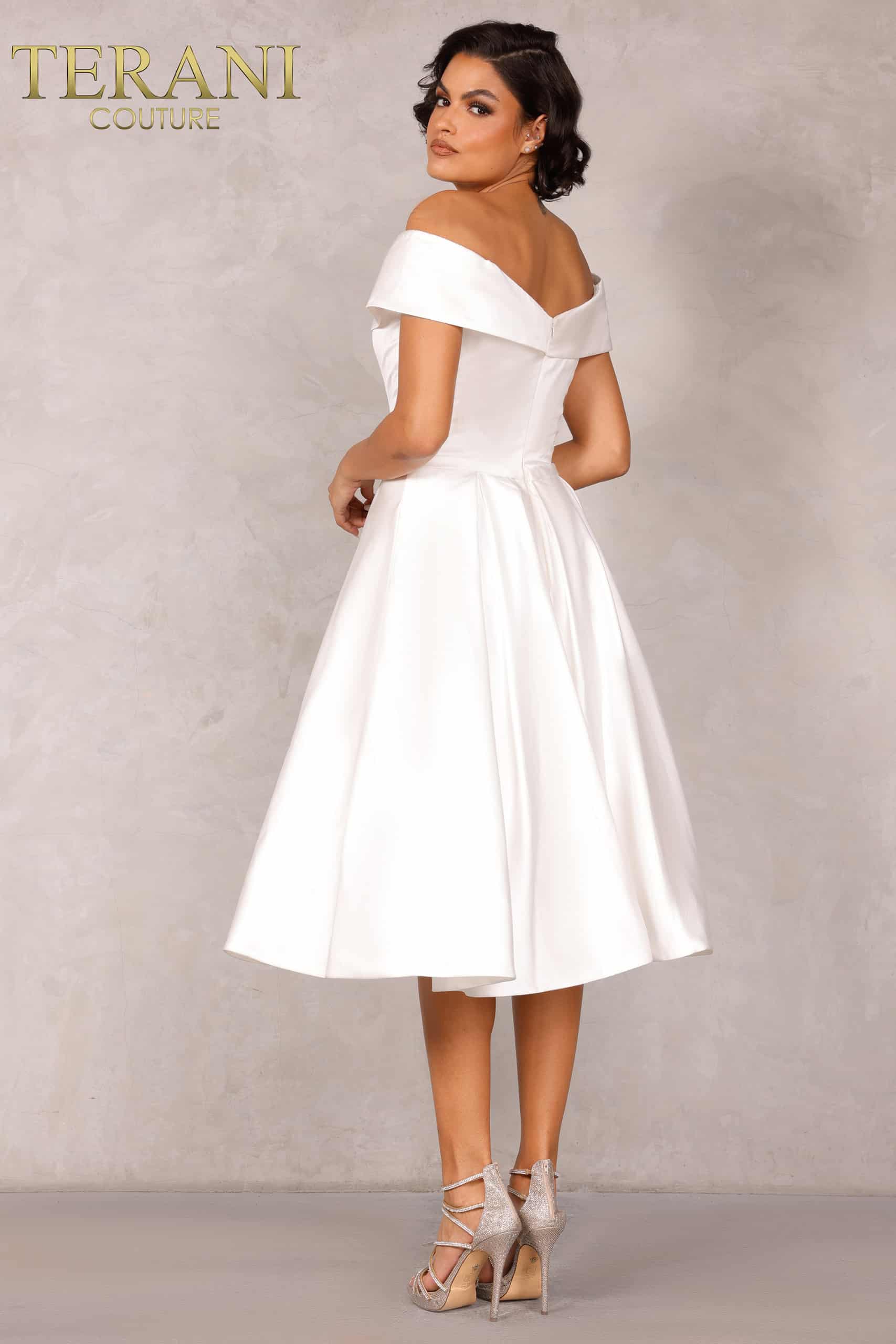 Terani Couture Off Shoulder Short Dress 1912C9656 - The Dress Outlet