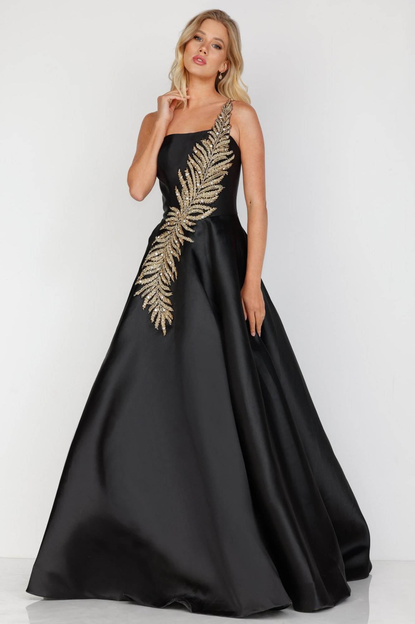 black.prom.dress Sweetheart Spaghetti Straps Sequins Ball Gown Black Sparkly Prom Dresses, Black / 20