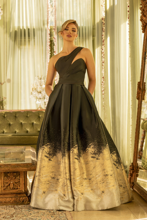 Terani Couture 1912E9180 One Shoulder Long Ball Gown