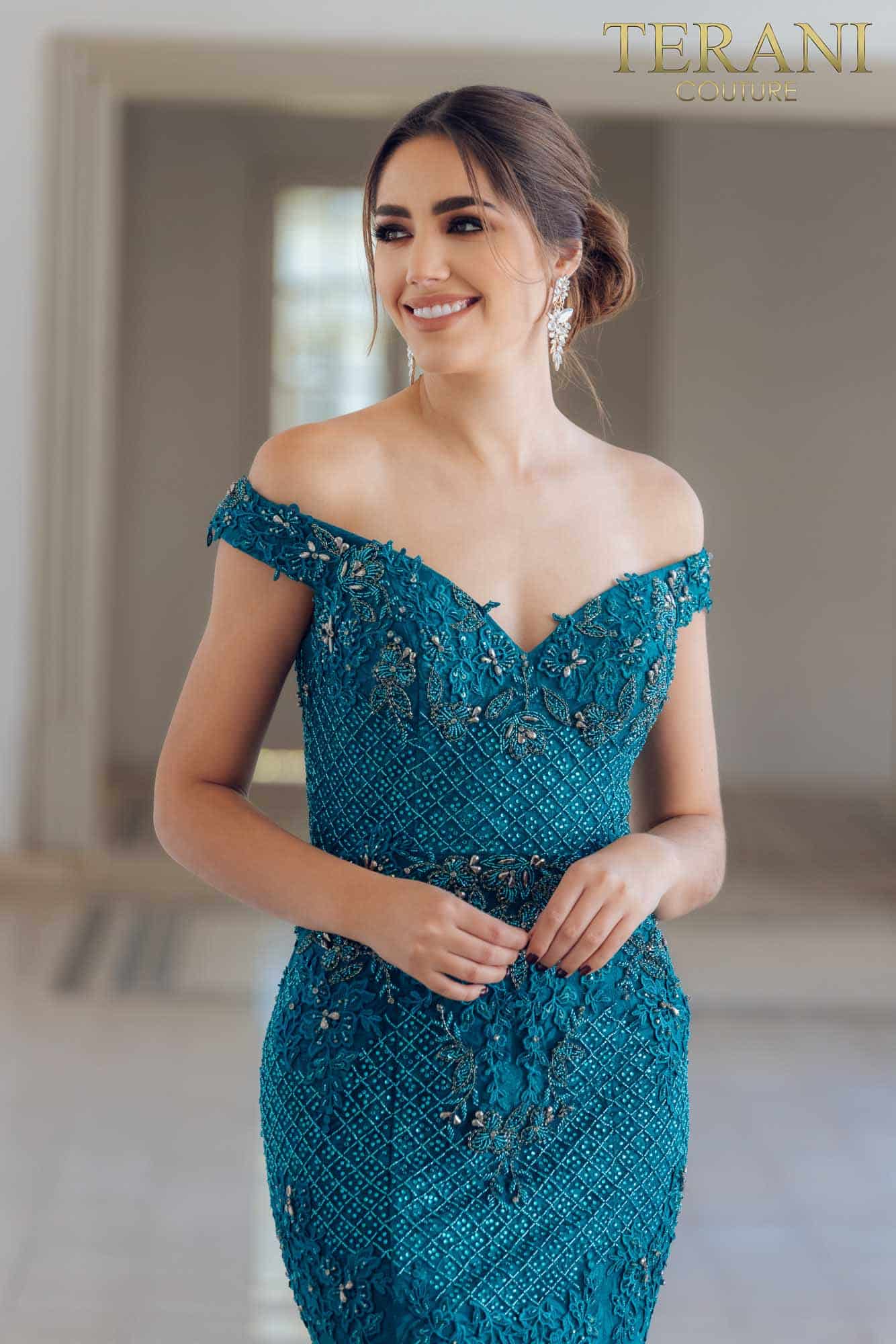 Prom Dresses Fitted Long Prom Dress Emerald