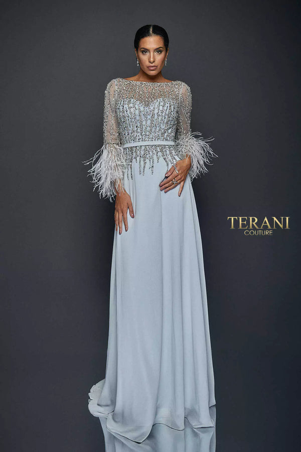 Terani Couture 1921M0473 Silver Sale