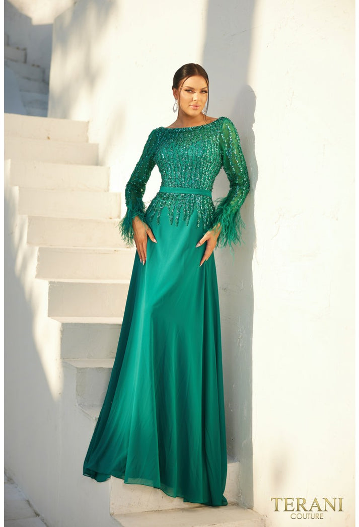 Navy Terani Couture 1921M0473 Long Formal Dress for $517.0 – The Dress ...