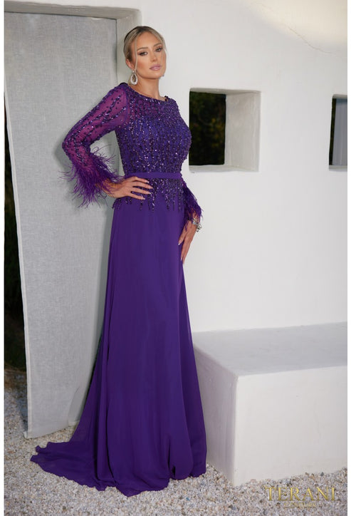Navy Terani Couture 1921M0473 Long Formal Dress for $517.0 – The Dress ...