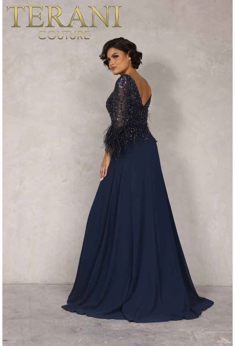 Navy Terani Couture 1921M0473 Long Formal Dress for $207.0 – The Dress ...