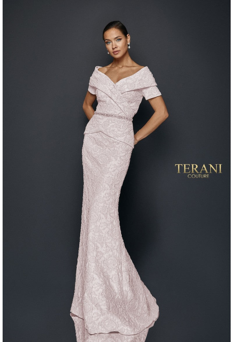 Terani Couture Formal Long Dress 1921M0727 - The Dress Outlet Blush