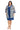 Plus Size Dresses Short Plus Size Printed Jacket Dress Periwinkle/White