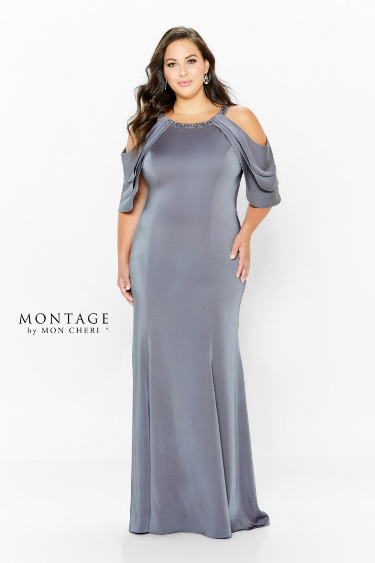 Montage 120906 Beaded Long Evening Gown Formal Dress