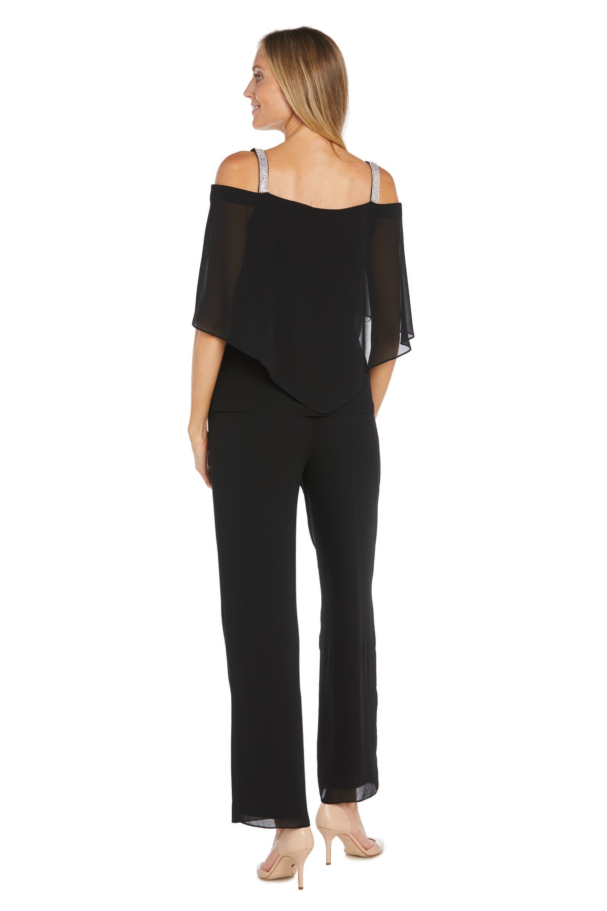 R&M Richards 1939 Long Ruffle Formal Pant Suit