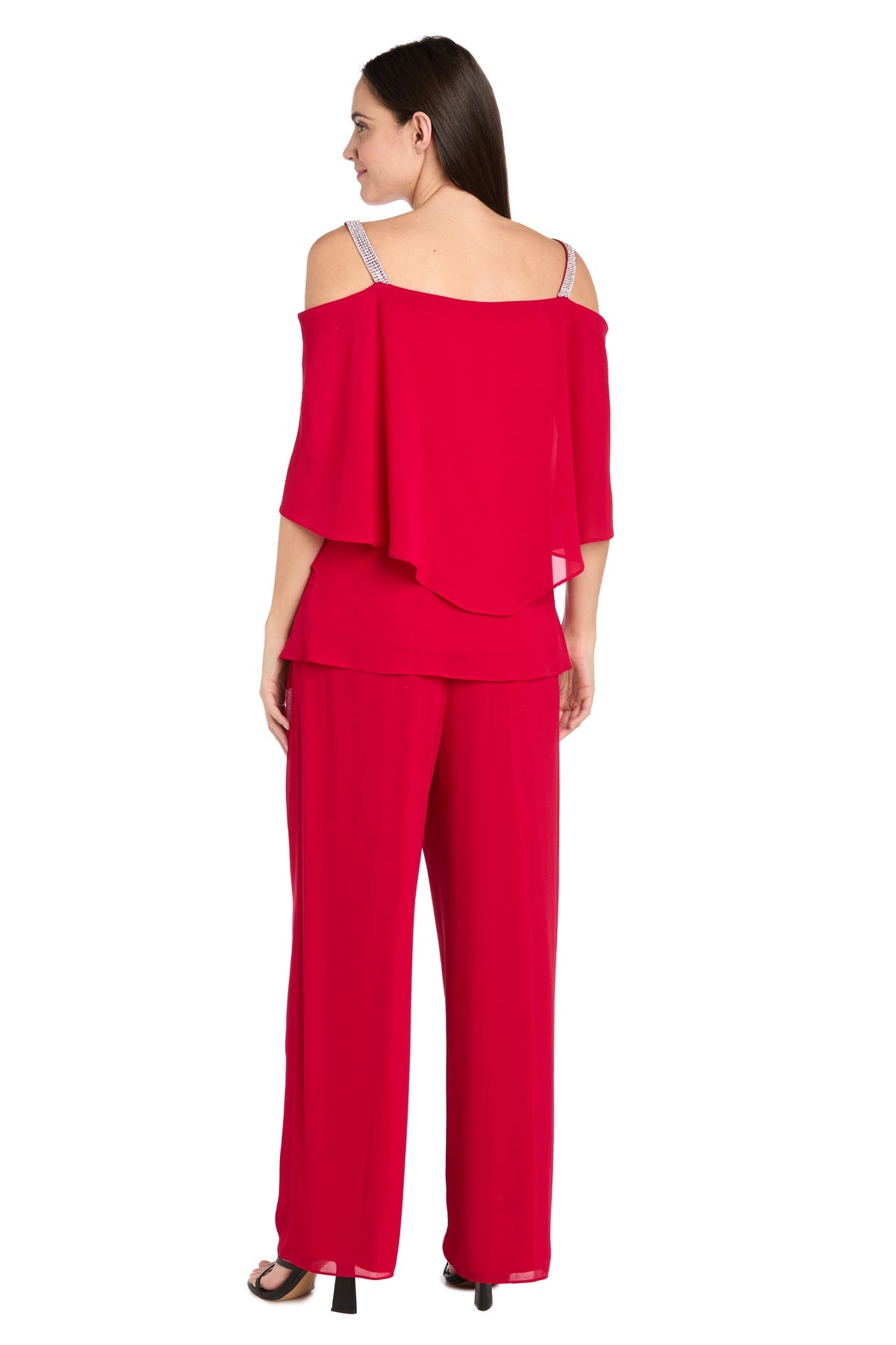 R&M Richards 1939 Long Ruffle Formal Pant Suit