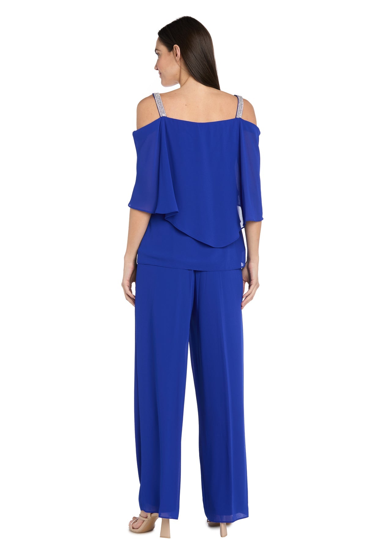 R&M Richards 1939 Long Ruffle Formal Pant Suit