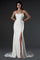 Wedding Dresses Long Floral Slit Wedding Dress Off White