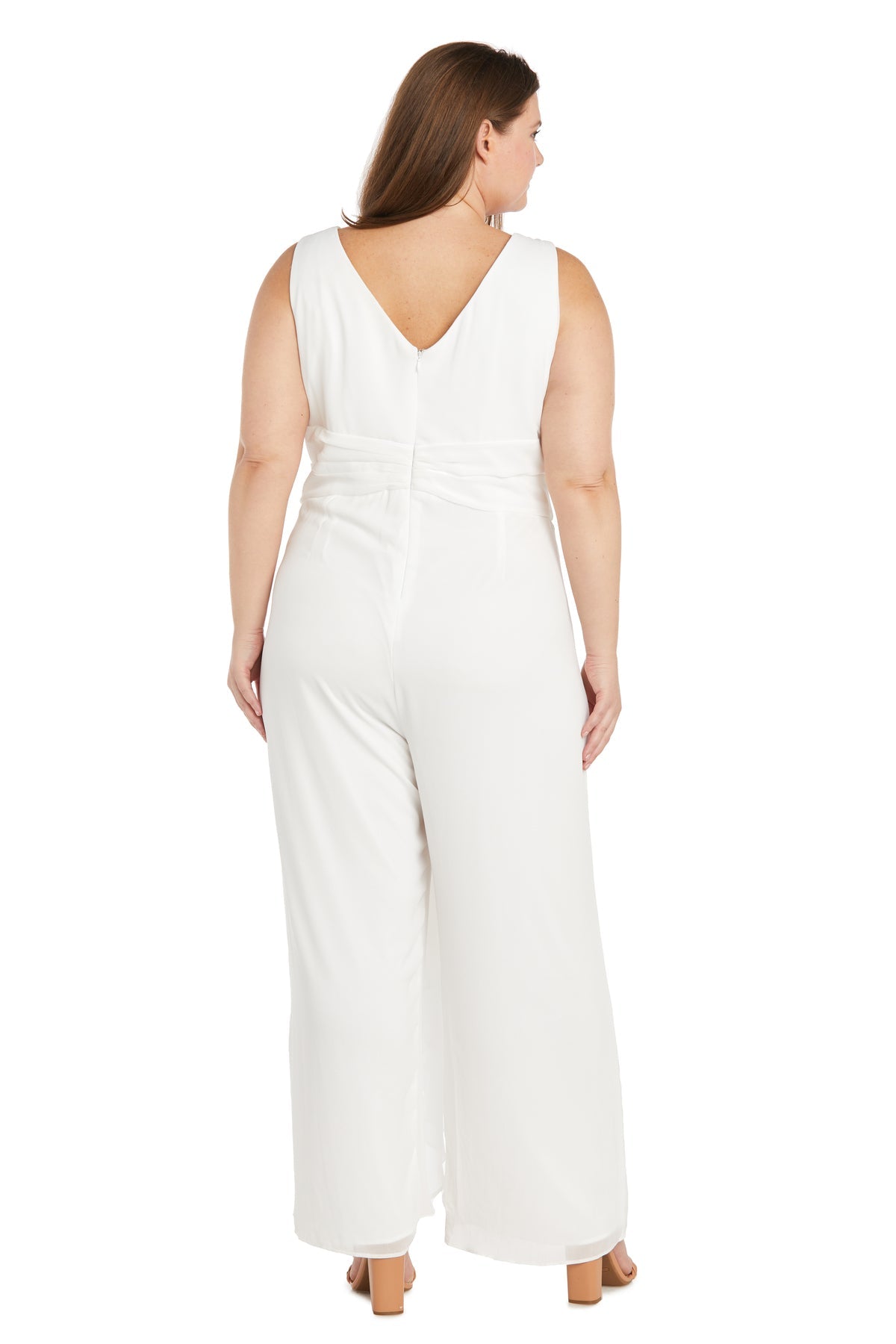 R&M Richards 1950W Long Formal Plus Size Pant Jumpsuit