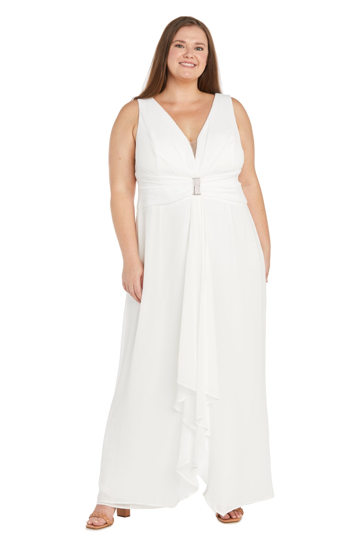 Jumpsuit Long Formal Sleeveless Pant Jumpsuit Ivory
