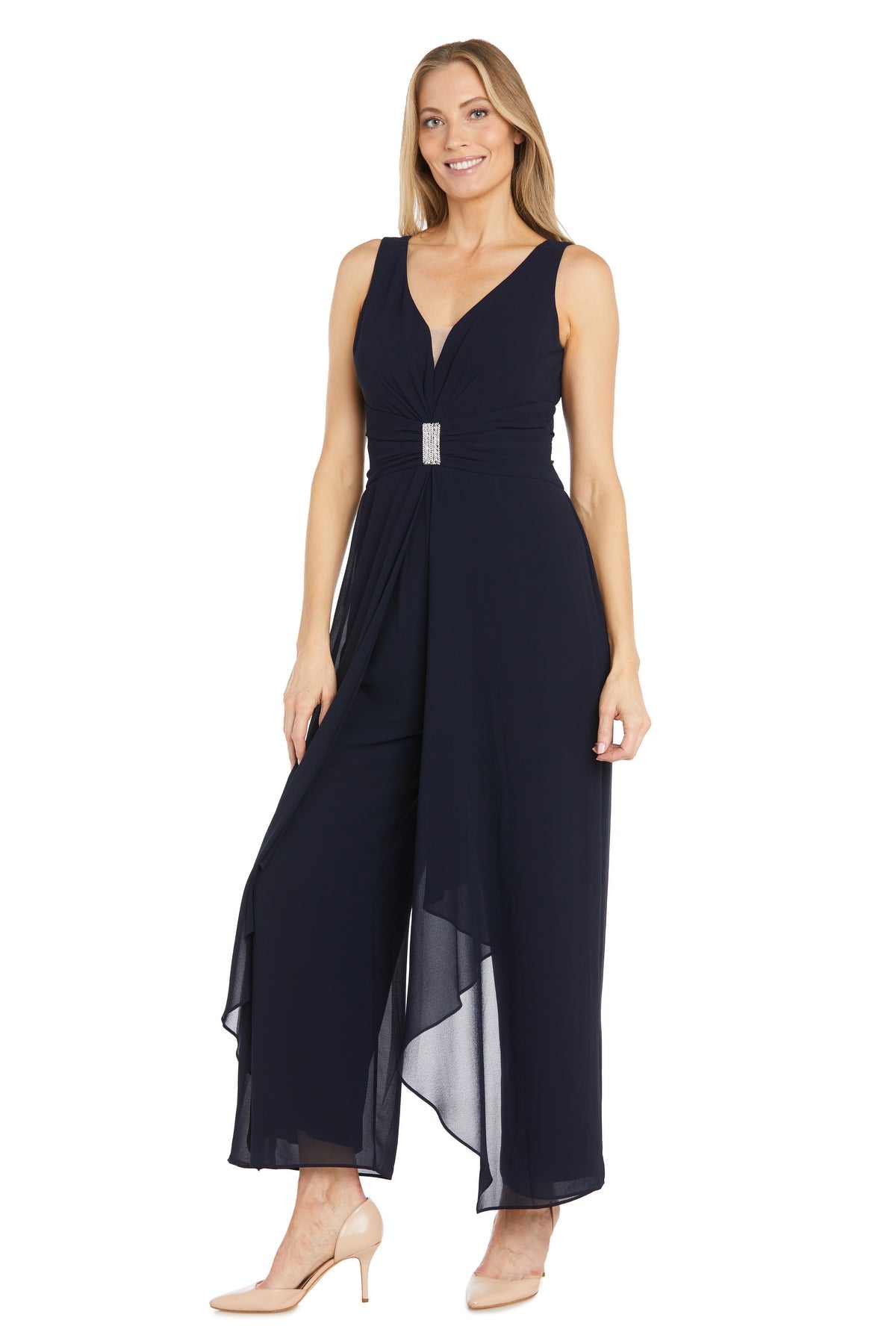 Navy R&M Richards 1950 Long Formal Pant Jumpsuit for $109.0 – The Dress