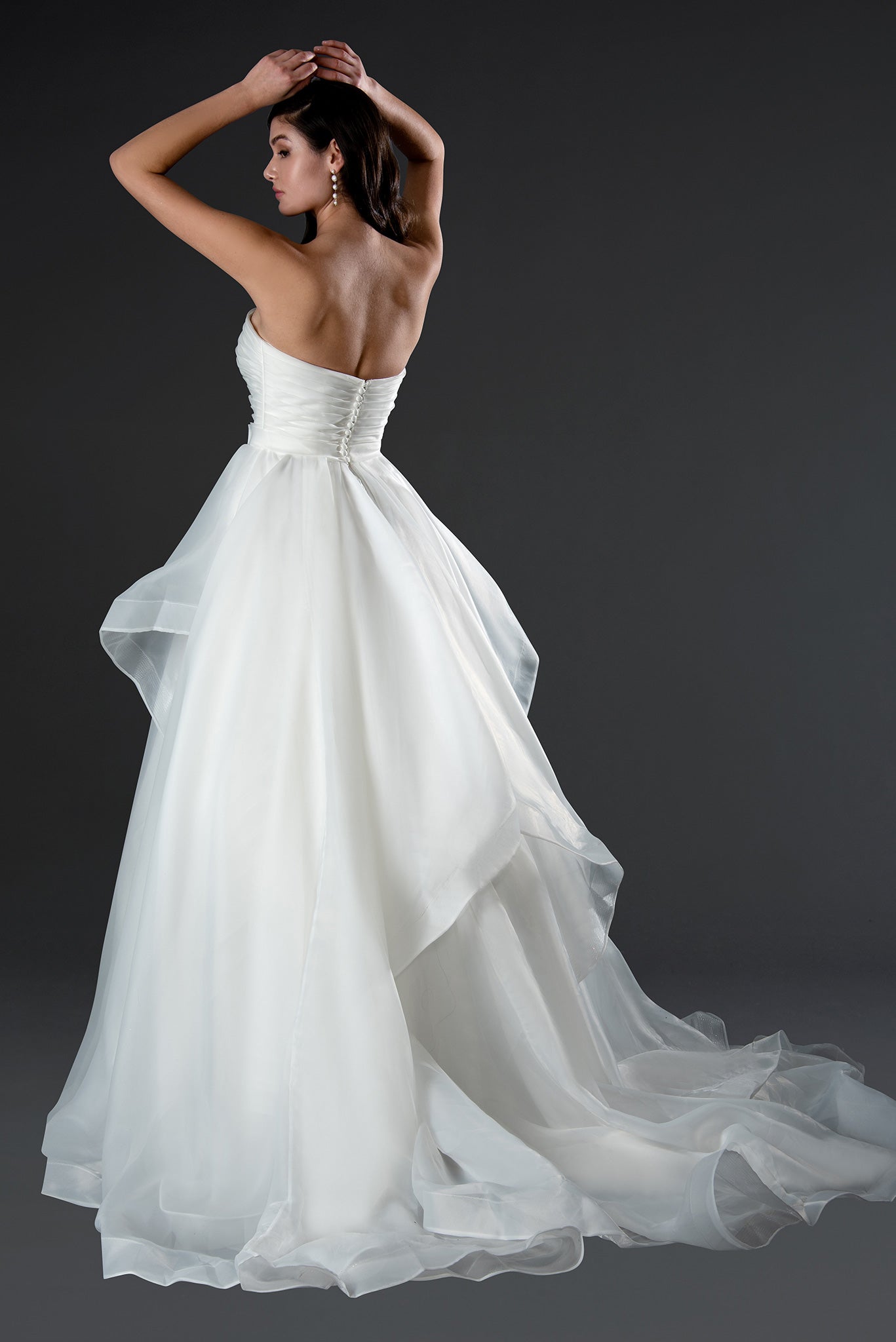 Stella Couture 23561 Long Bridal Simple Layered Wedding Dress