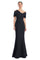 Formal Dresses Long Formal Beaded Button Evening Dress Black