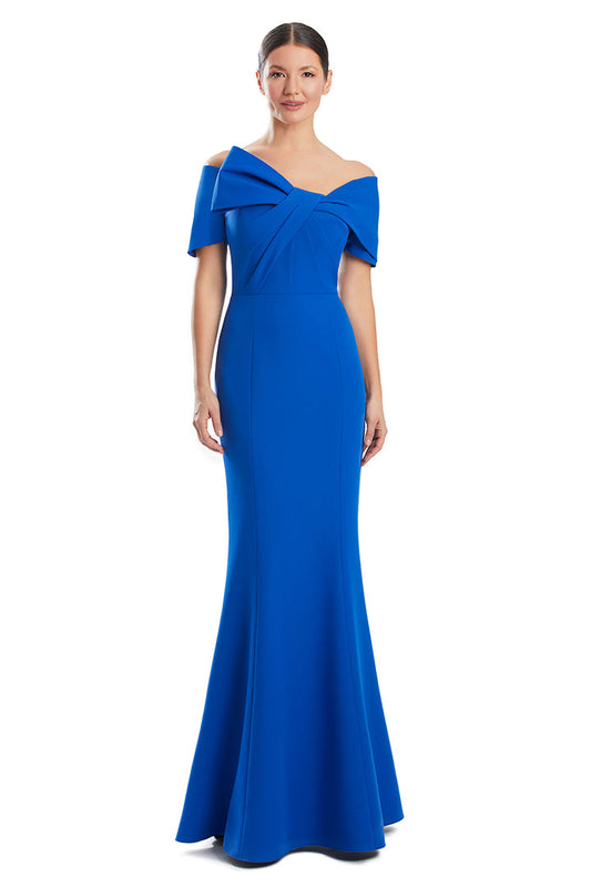 Formal Dresses Long Formal Beaded Button Evening Dress Blue