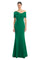 Formal Dresses Long Formal Beaded Button Evening Dress Emerald