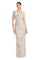 Prom Dresses Fitted Long Formal Evening Prom Dress Blush/Gold