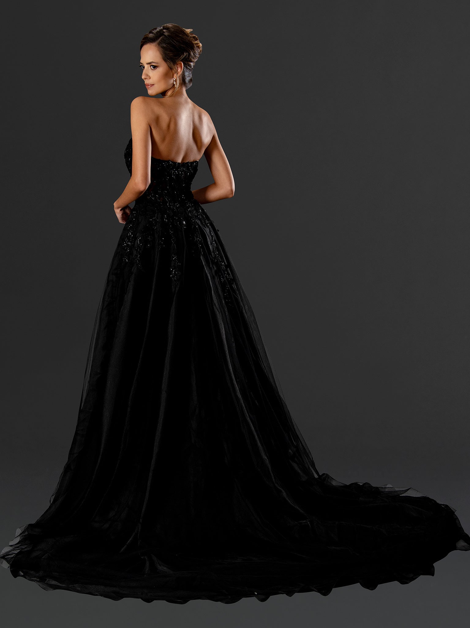 Stella Couture 23569 Beaded Lace Applique Long Wedding A Line Dress
