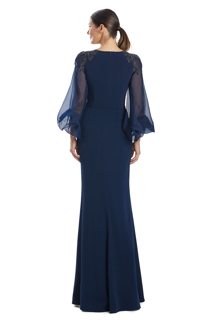 Mother of the Bride Dresses Long Fitted Fornal Beaded Evening Dress Midnite
