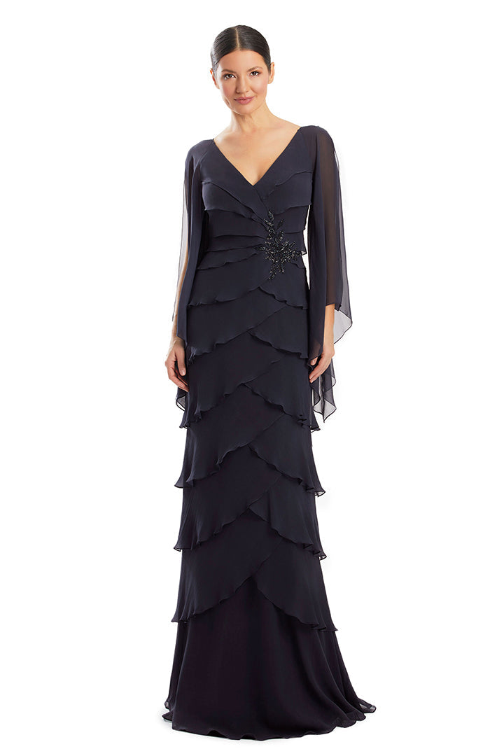 Mother of the Bride Dresses Long Mother of the Bride Beaded Formal Dress Navy