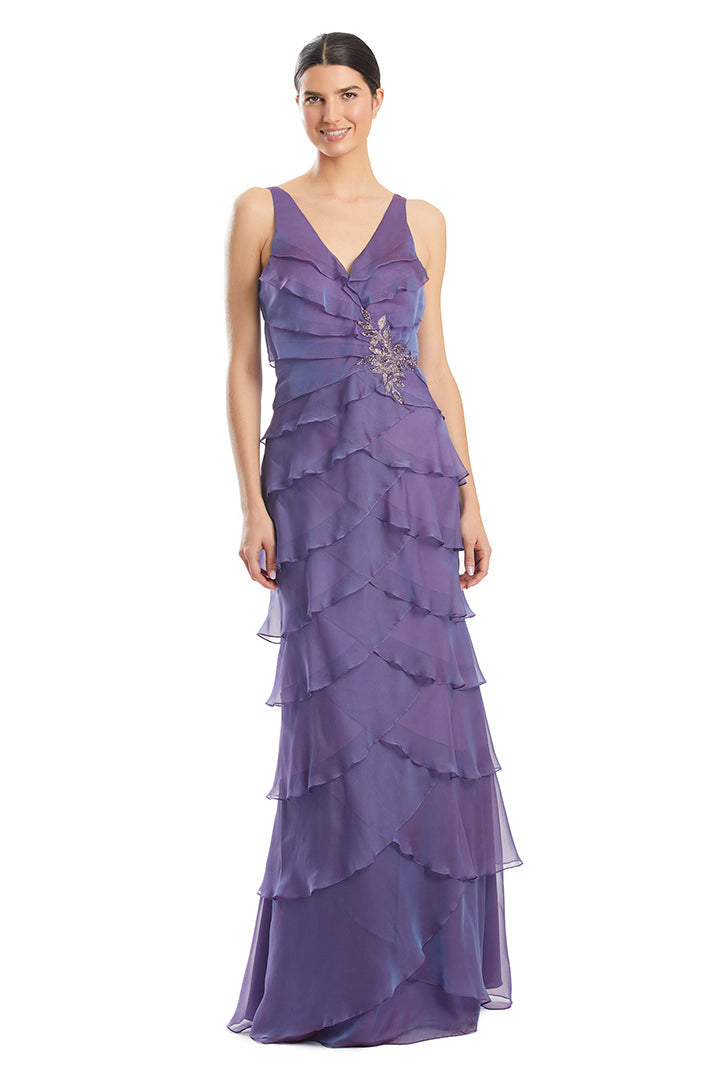Prom Dresses A Line Long Formal Layered Evening Prom Dress Lavender
