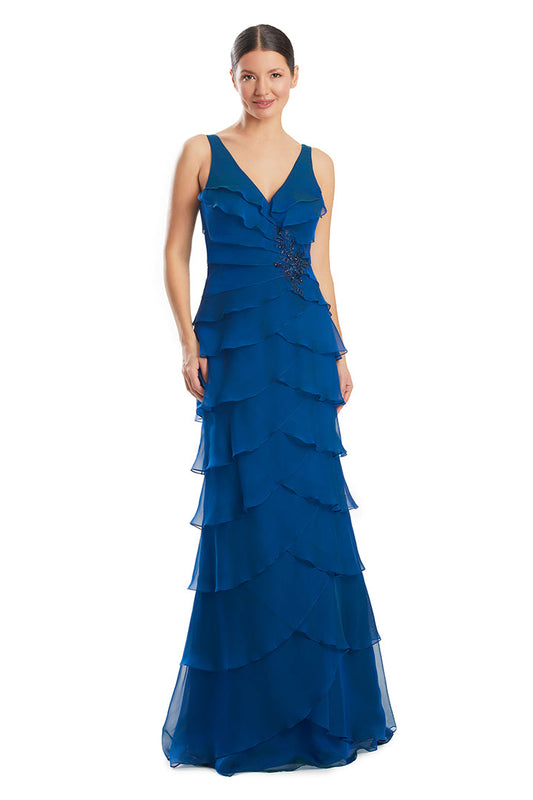 Prom Dresses A Line Long Formal Layered Evening Prom Dress Ocean
